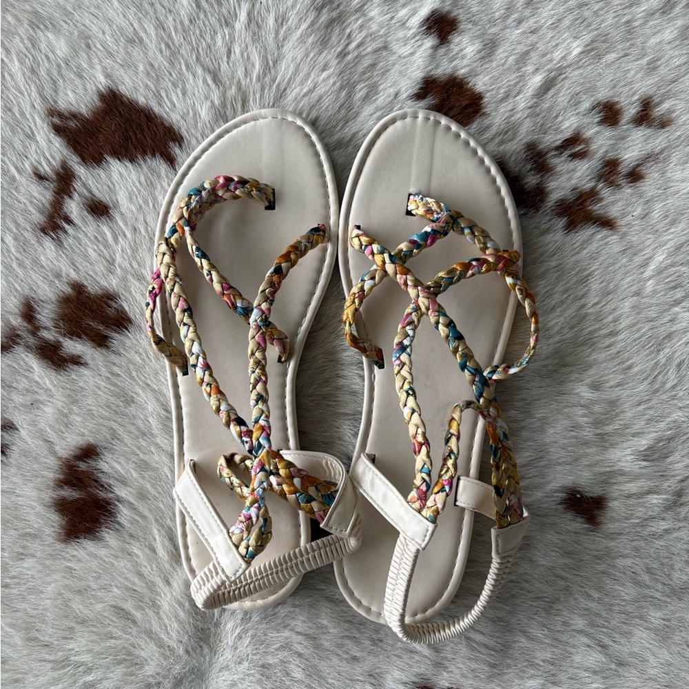 Braided Multicolor Sandals - Picture 1 of 2